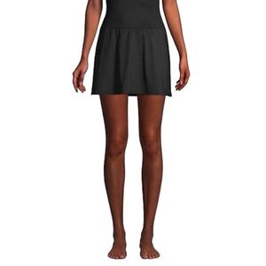 Lands’ End High Waist Tummy Control Swim Skirt Navy Blue Size 4